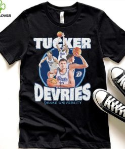 Drake NCAA Men's Basketball Tucker DeVries Official 2023 2024 Post Season T Shirt