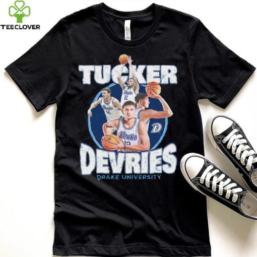 Drake NCAA Men’s Basketball Tucker DeVries Official 2023 2024 Post Season T Shirt