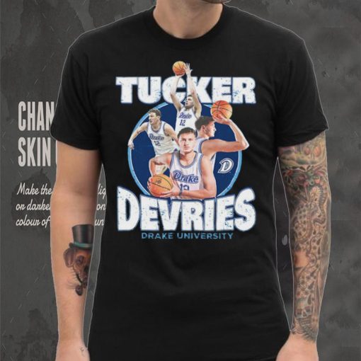 Drake NCAA Men’s Basketball Tucker DeVries Official 2023 2024 Post Season T Shirt