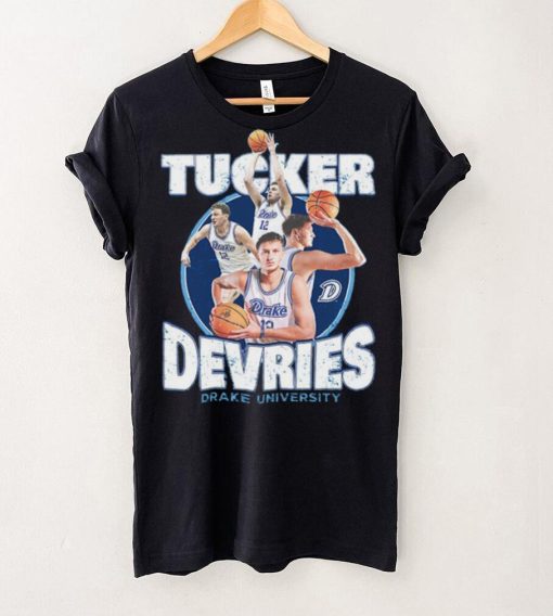 Drake NCAA Men’s Basketball Tucker DeVries Official 2023 2024 Post Season T Shirt