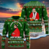 Christmas 2024 Pabst Blue Ribbon Santa Reindeer Snowflake Ugly Sweater