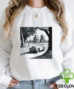 Drawing of a car in the park photo shirt