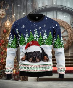 Dreaming Rottweiler Under Snow Ugly Christmas Sweater For Men & Women, Dog sweater, Christmas gift for Dog lover