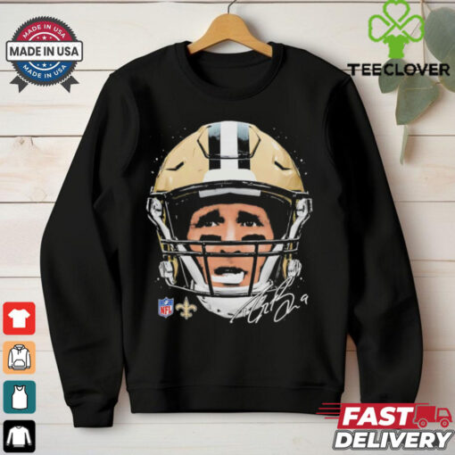 Drew Brees New Orleans Saints NFL football big face signature graphic shirt