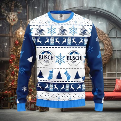 Drink Busch Latte Beer Ugly Christmas Sweater Xmas 3D Printed Christmas Sweater Gift
