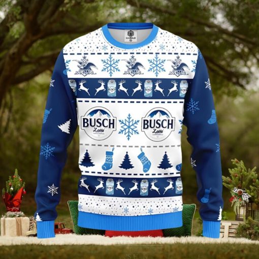 Drink Busch Latte Beer Ugly Christmas Sweater Xmas 3D Printed Christmas Sweater Gift