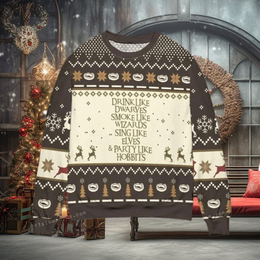 Drink Like Dwarves Smoke Like Wizards Ugly Sweater Drink Like Dwarves Smoke Like Wizards Ugly Sweater