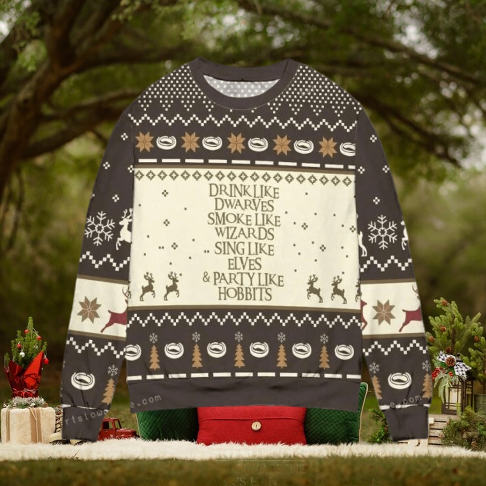 Drink Like Dwarves Smoke Like Wizards Ugly Sweater Drink Like Dwarves Smoke Like Wizards Ugly Sweater