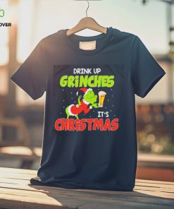 Drink Up Grinches It’s Christmas Beer Lover Santa Grinch Shirt