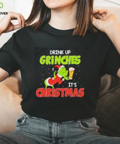 Drink Up Grinches It’s Christmas Beer Lover Santa Grinch Shirt