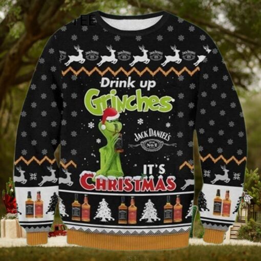 Drink Up Grinches It’s Christmas Funny Christmas Ugly Sweaters
