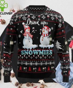 Drink up Wine Snowmies Ugly Christmas Sweater, Xmas Sweatshirt