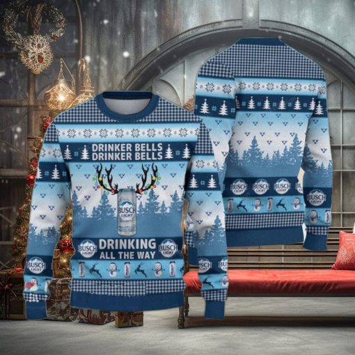 Drinker Bells Busch Light Ugly Christmas Sweater