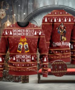 Drinker Bells Captain Morgan 3D All Over Printed Ugly Christmas Sweater Christmas Gift For Family