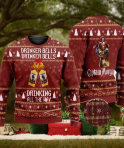 Drinker Bells Captain Morgan 3D All Over Printed Ugly Christmas Sweater Christmas Gift For Family