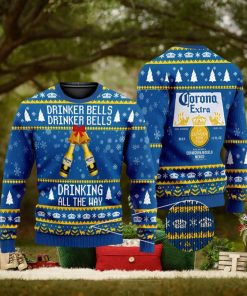 Drinker Bells Corona Extra Beer 3D All Over Printed Ugly Christmas Sweater 3D Printed Men And Women Holiday Gift