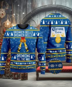 Drinker Bells Corona Extra Beer 3D All Over Printed Ugly Christmas Sweater 3D Printed Men And Women Holiday Gift