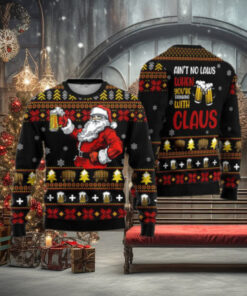 Drinking With Claus Funny Ugly Christmas Sweater