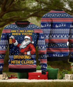 Drinking With Claus V1 Ugly Christmas Sweater For Men And Women
