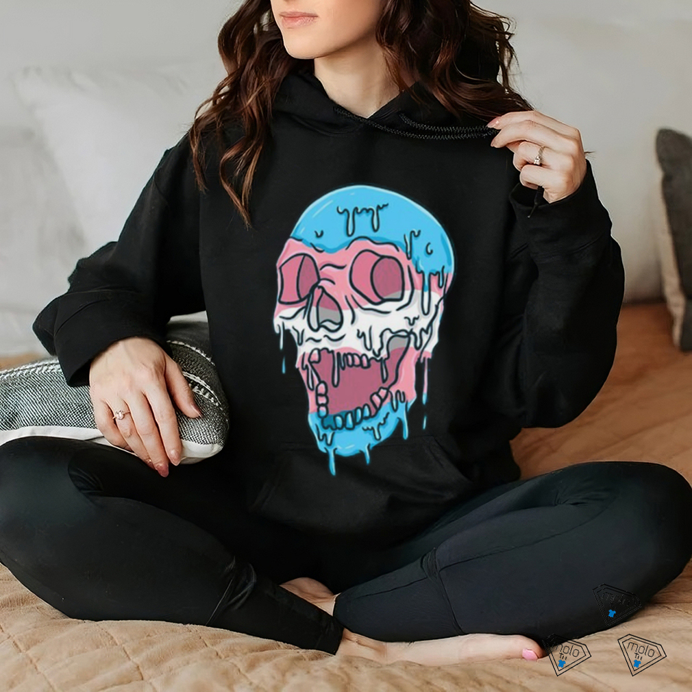 Dripping Trans Pride Skull Transgender Tee Shirt Dripping Trans Pride Skull Transgender Tee Shirt