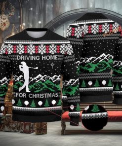 Driving Home for Christmas Golf Knitted Xmas 3D Matching Christmas Sweater