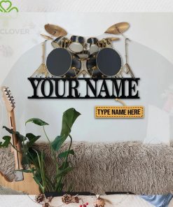 Drum Kit Personalized Shaped Metal Sign