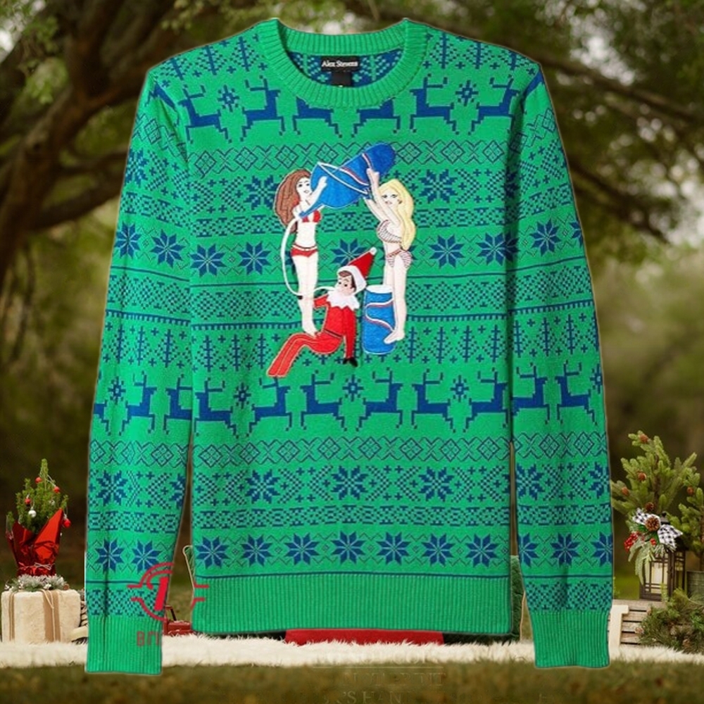 Drunk Elf Ugly Christmas Sweater Drunk Elf Ugly Christmas Sweater