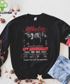 Motley Crue World Tour 2023 42nd Anniversary 1981 – 2023 Thank You For The Memories T Shirt