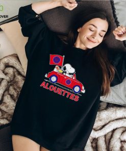 Snoopy drive a car Alouettes football flag logo gift shirt 1 Snoopy drive a car Alouettes football flag logo gift shirt