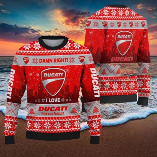 Ducati Car Lovers Ugly Christmas Sweater Gift Holidays