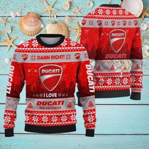 Ducati Car Lovers Ugly Christmas Sweater Gift Holidays