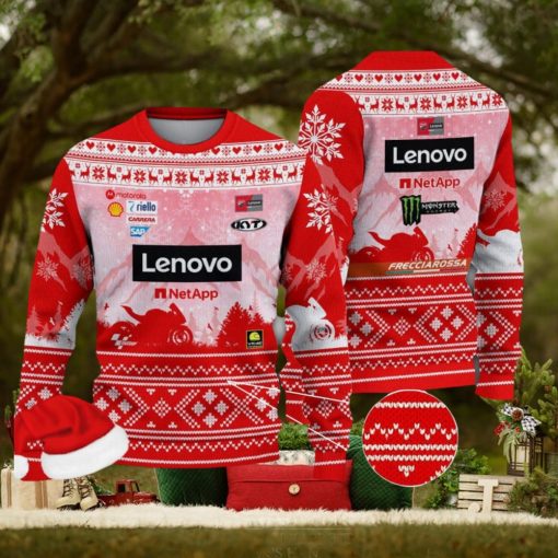 Ducati Lenovo Team Racing Moto Ugly Christmas Sweater For Men And Women
