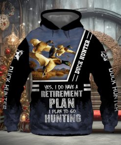 Duck Hunter Yes I Do Have A Retirement Plan Black 3D Printed Hoodie