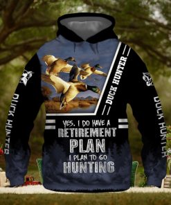 Duck Hunter Yes I Do Have A Retirement Plan Black 3D Printed Hoodie