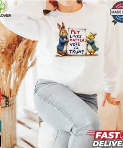 Duck and bunny pet lives matters vote for Trump shirt