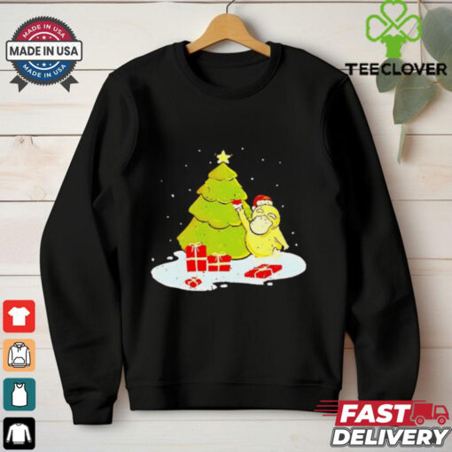 Duck gifts Christmas tree snow shirt