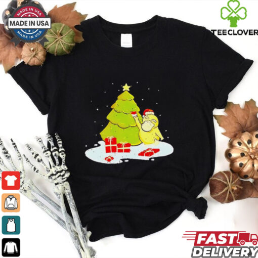 Duck gifts Christmas tree snow shirt