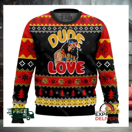 Dude Love Mick Foley Ugly Christmas Sweater