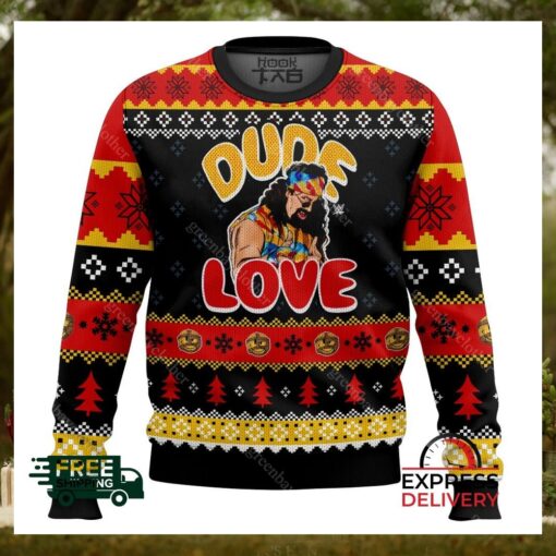 Dude Love Mick Foley Ugly Christmas Sweater