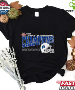 Duke Blue Devils 2025 TaxSlayer Gator Bowl Champions Vintage Style With Helmet Unisex T Shirt