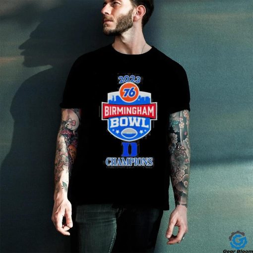 Duke Blue Devils Champions 2023 76 Birmingham Bowl Logo T Shirt