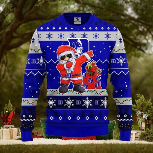 Duke Blue Devils Dabbing Santa Claus Christmas Ugly Sweater 3D Christmas Xmas Sweater