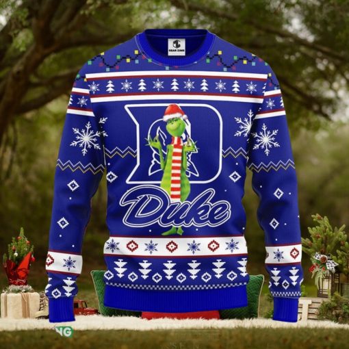 Duke Blue Devils Funny Grinch Christmas Ugly Sweater Sport Christmas Gift Ideas