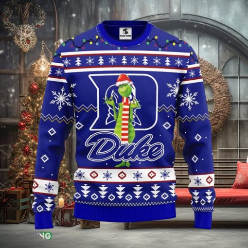 Duke Blue Devils Funny Grinch Christmas Ugly Sweater Sport Christmas Gift Ideas