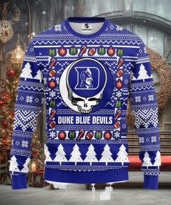 Duke Blue Devils Grateful Dead Ugly Christmas 3D Xmas Sweater Christmas Gift For Fans