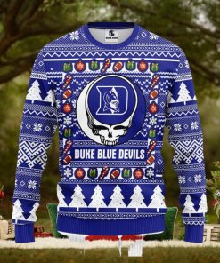 Duke Blue Devils Grateful Dead Ugly Christmas 3D Xmas Sweater Christmas Gift For Fans