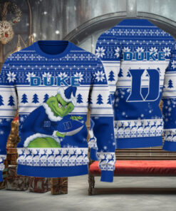 Duke Blue Devils Grinch Ugly Christmas Sweater