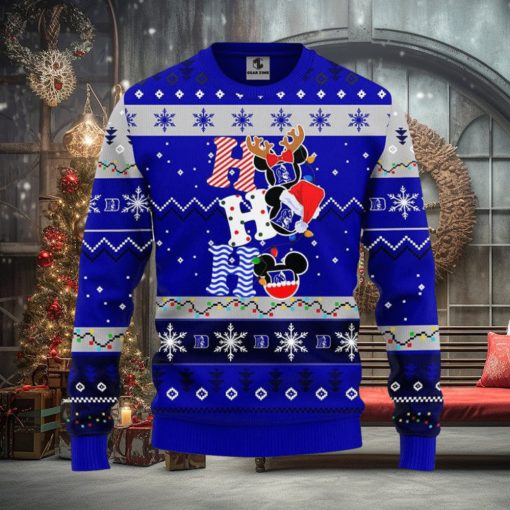 Duke Blue Devils Hohoho Mickey Christmas Ugly Sweater Sport Christmas Gift Ideas
