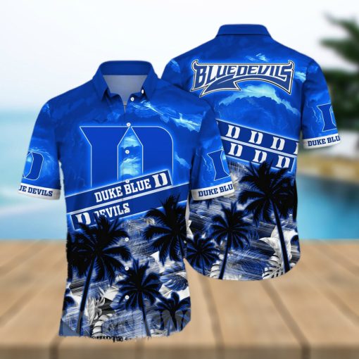 Duke Blue Devils NCAA Floral 3D Full Print Hawaiian Shirt