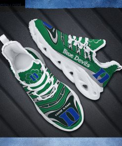 Duke Blue Devils NCAA St. Patrick's Day Shamrock Custom Name Clunky Max Soul Shoes Sneakers For Mens Womens